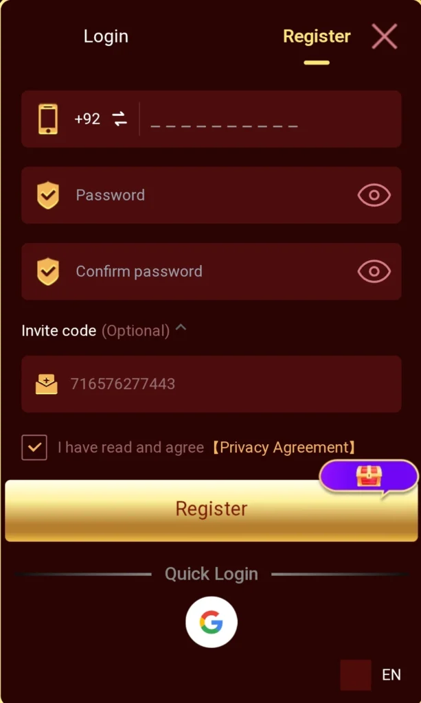 OK222 Game Login & Register