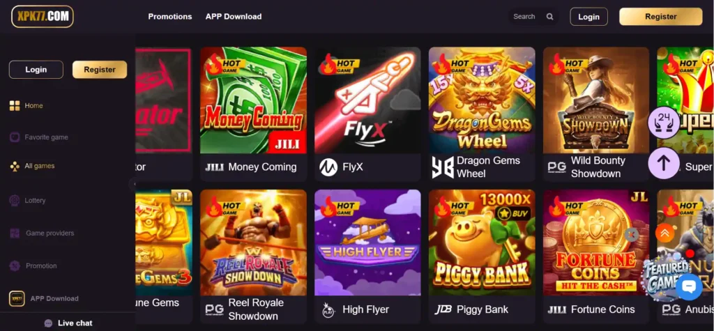 XPK 77 Game Pakistan Interface 2026 - Teen Patti Real Money Game Dashboard