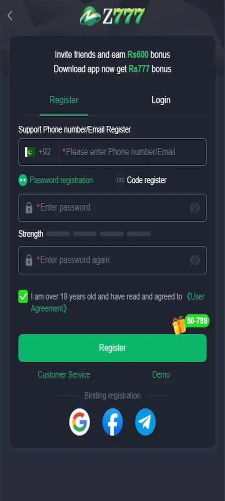Z222 Game Login