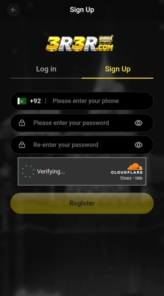 3R3R Download official app page showing verified APK file link and fast mobile setup process Pakistan