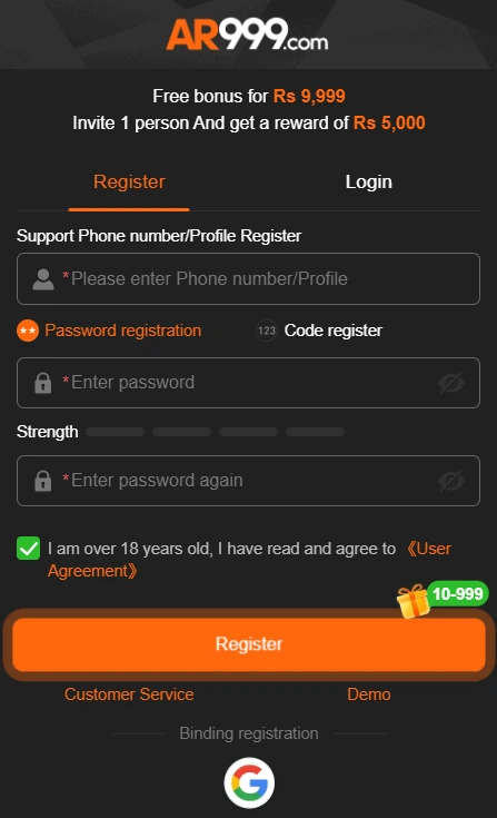 A999 Login