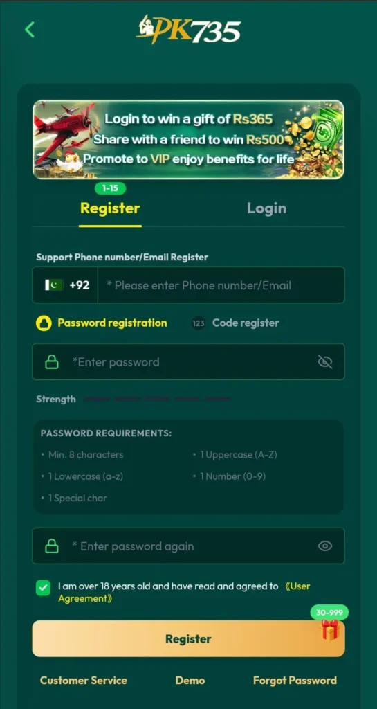 PK735 Game Registration Process: Sign Up & Login Tutorial